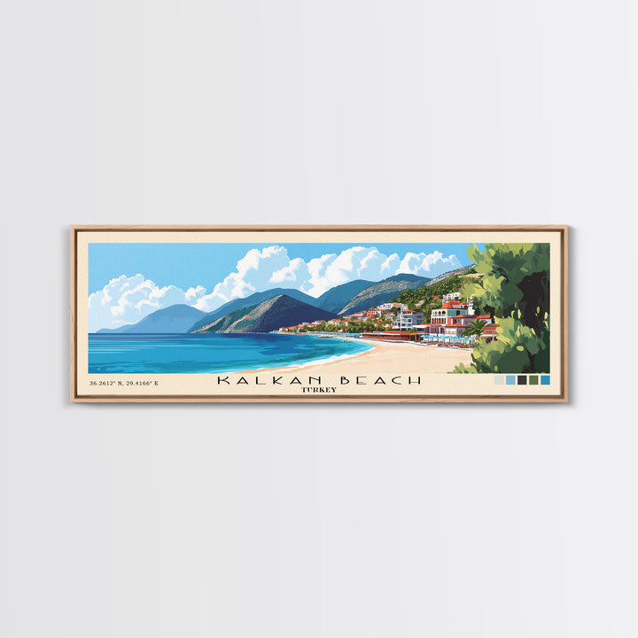 Kalkan Beach, Turkey Panoramic Print, Vacation Gift, Turkey Wall Art, Vacation Wall Art, Vacatation Memories, Beach Decor, Beach Or Lakehouse Art
