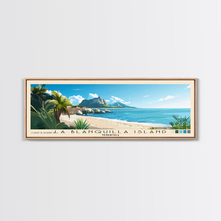 La Blanquilla Island, Venezuela Panoramic Print, Vacation Gift, Venezuela Wall Art, Vacation Wall Art, Vacatation Memories, Beach Decor, Beach Or Lakehouse Art