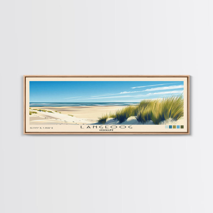 Langeoog, Germany Panoramic Print, Vacation Gift, Germany Wall Art, Vacation Wall Art, Vacatation Memories, Beach Decor, Beach Or Lakehouse Art