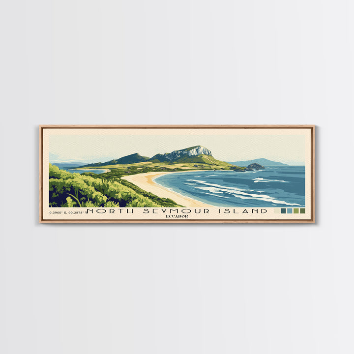 North Seymour Island, Ecuador Panoramic Print, Vacation Gift, Ecuador Wall Art, Vacation Wall Art, Vacatation Memories, Beach Decor, Beach Or Lakehouse Art