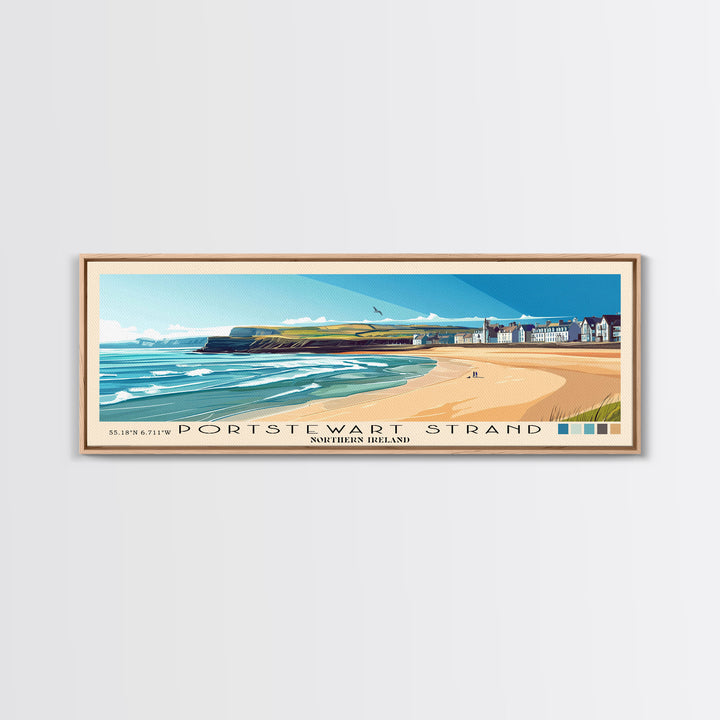 Portstewart Strand, Northern Ireland Panoramic Print, Vacation Gift, Northern Ireland Wall Art, Vacation Wall Art, Vacatation Memories, Beach Decor, Beach Or Lakehouse Art