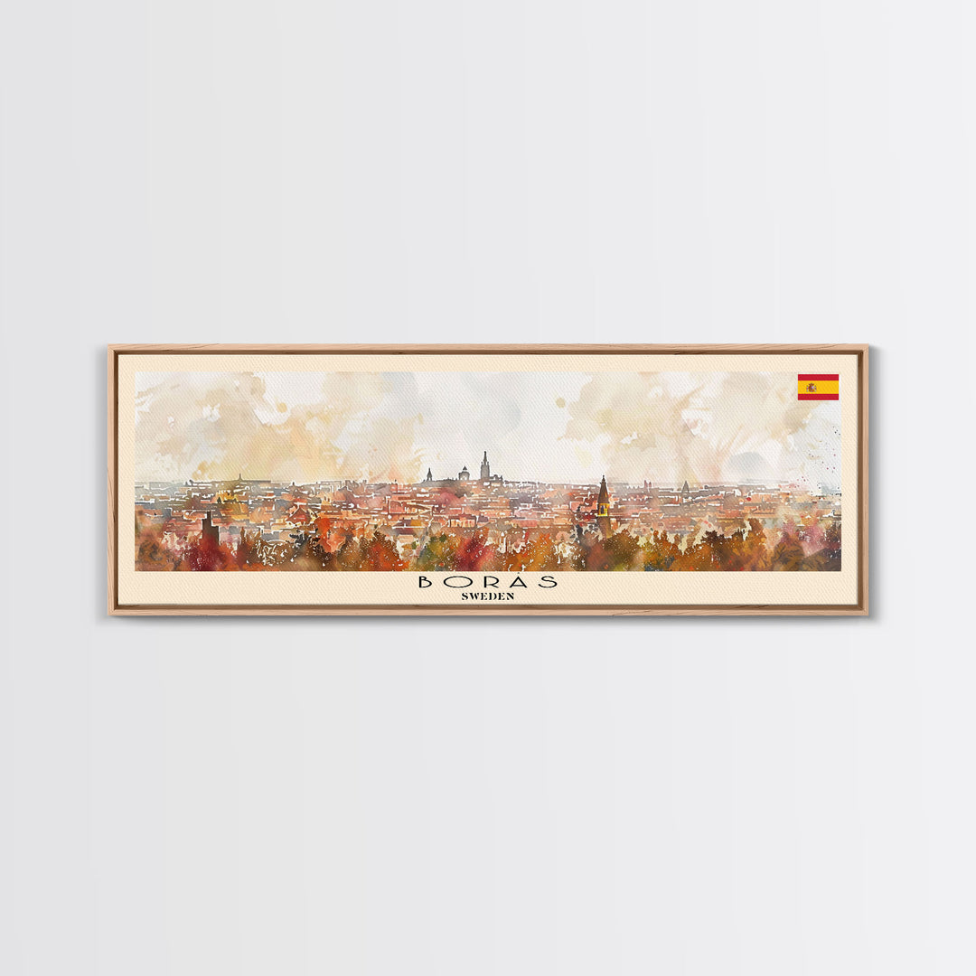 Bordeaux France Panoramic Travel Poster, Framed Canvas Print or Metal Wall Art, Travel Art, Home Decor, Panoramic Painting, Midcentury Art