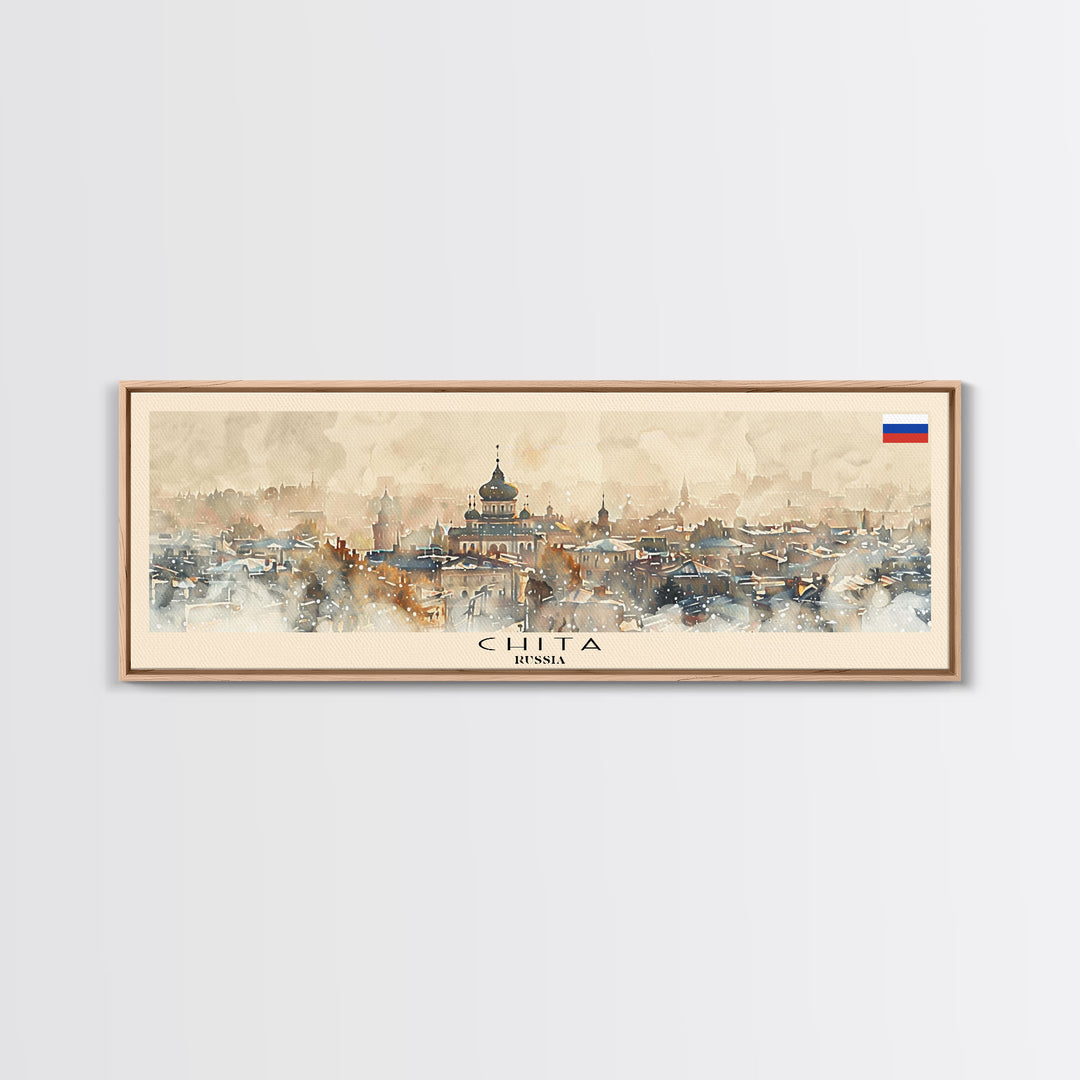 Chita Russia Travel Print Wall Art, Panoramic City Art, Travel Art, Wall Decor, Vacation Gift, Framed Canvas Print Or Metal Art