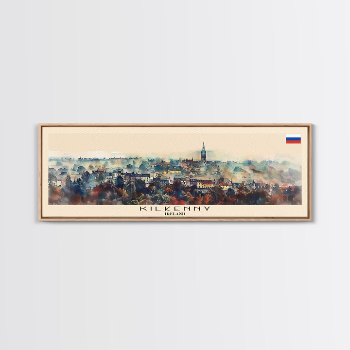 Kilkenny Ireland Travel Print Wall Art, Panoramic City Art, Travel Art, Wall Decor, Vacation Gift, Framed Canvas Print Or Metal Art