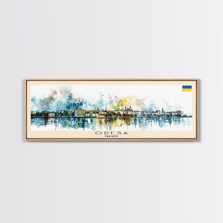 Odesa Ukraine Travel Print Wall Art, Panoramic City Art, Travel Art, Wall Decor, Vacation Gift, Framed Canvas Print Or Metal Art