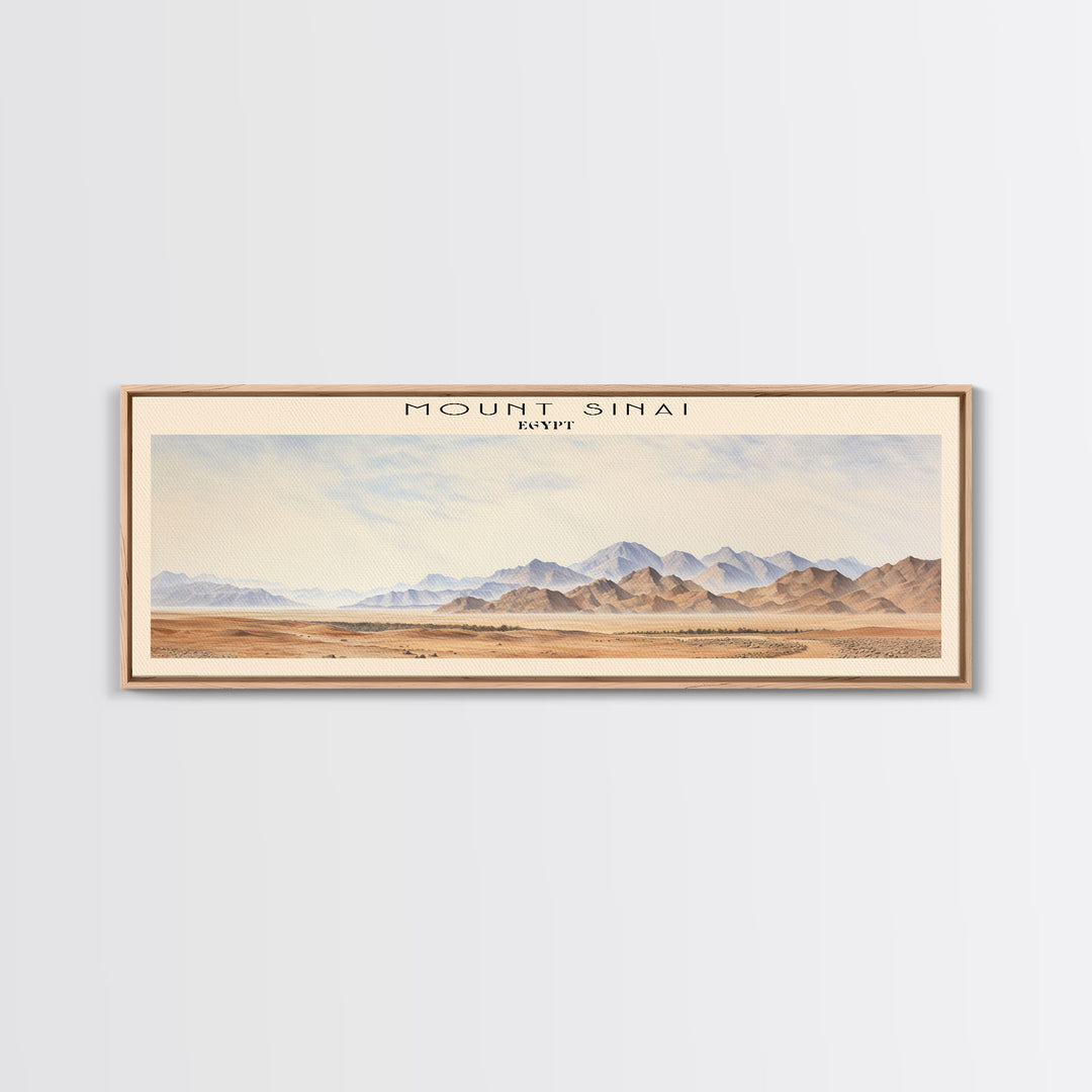Mount Sinai Retro Style Travel Poster - Framed Canvas Print - COUNTRY Travel Decor | Vintage Style Home Decor - Travel Print - Wall Art