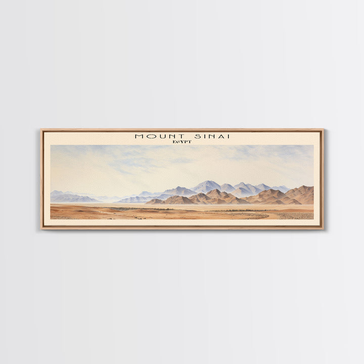 Mount Sinai Retro Style Travel Poster - Framed Canvas Print - COUNTRY Travel Decor | Vintage Style Home Decor - Travel Print - Wall Art