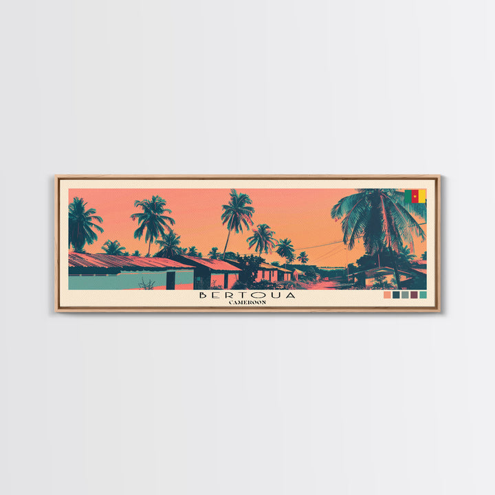 Bertoua, Cameroon Panoramic Canvas Print, Bertoua, Cameroon Painting, Cameroon Art, Bertoua Travel Poster, Travel Art, Guest Room Painting