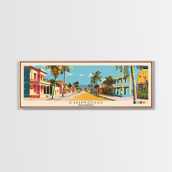 Chimoio, Mozambique Panoramic Canvas Print, Chimoio, Mozambique Painting, Mozambique Art, Chimoio Travel Poster, Travel Art, Guest Room Painting
