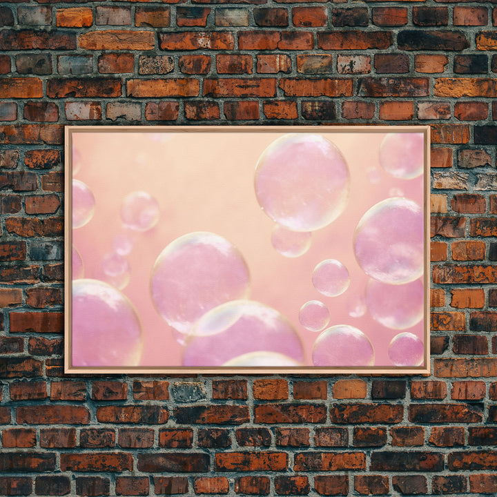 Retro Pink Bathroom Wall Decor, Pink Bubbles Abstract Wall Art Print, Bubbles Print, Pink Nursery Wall Art, Bubbles Art, Vintage Style Decor