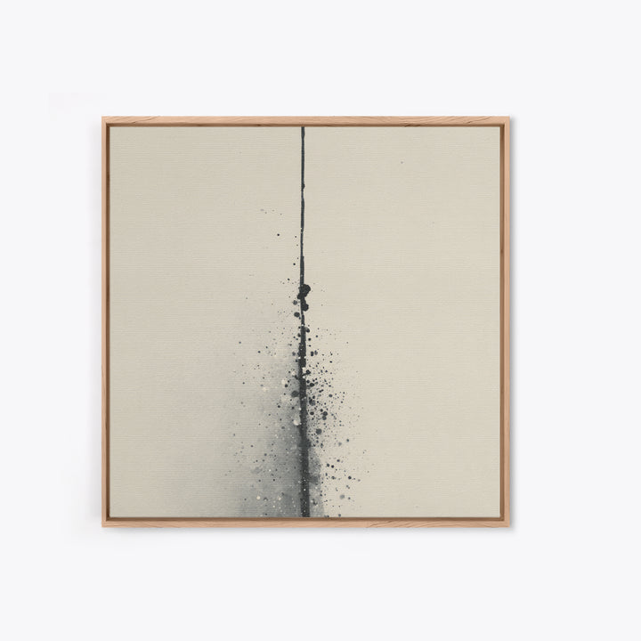 Minimal Black Ink Line And Splatter Abstract Wall Art Print, Modern Monochrome Home Decor, Neutral Minimalist Wall Art