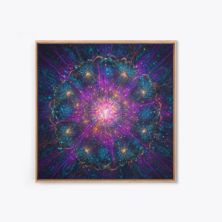 Colorful Cosmic Explosion Galaxy Abstract Wall Art Psychedelic Space Painting Trippy Room Decor Modern Wall Art Canvas Print