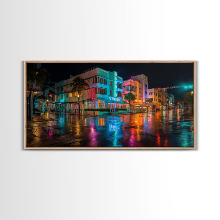 Mystical Vibrant Forest Reflection Magical Wall Art Canvas Print For Enchanted Home Decor And Cozy Living Room