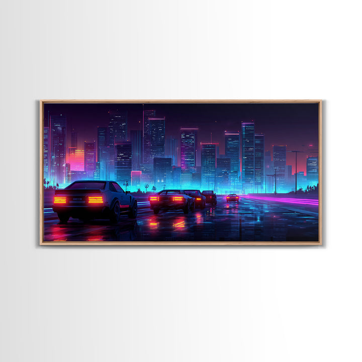 Enchanting Nighttime Tropical Beach Scene With Moon And Palm Trees Featuring Warm Sunset Colors As Canvas Print