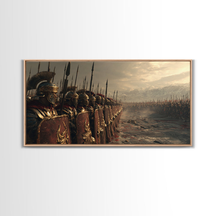 Epic Roman Legion Army Ancient Warriors Battlefield Military Wall Art Canvas Print Perfect For History Buffs And Office Decor