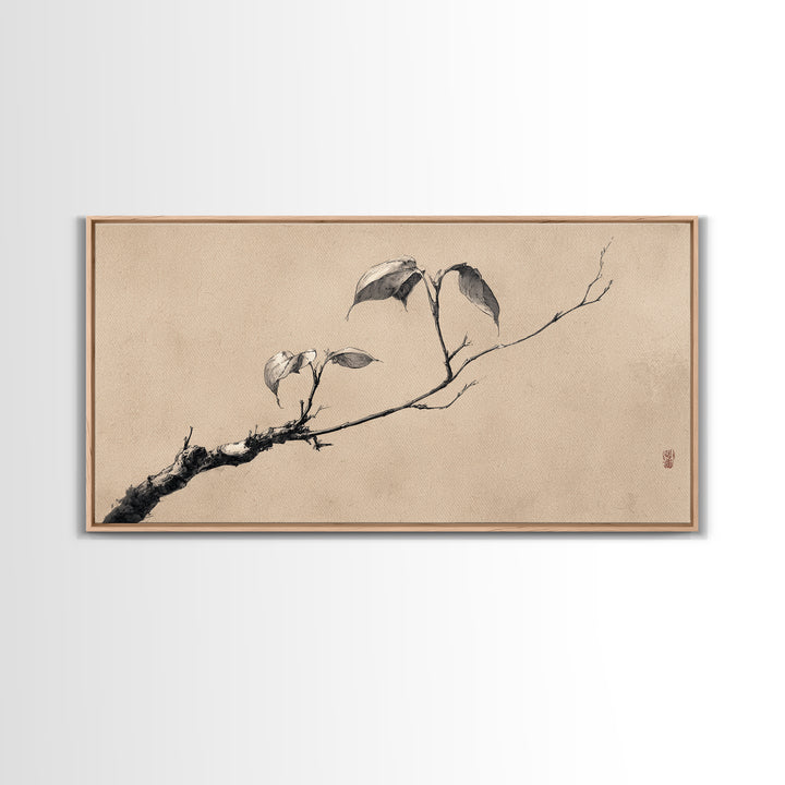 Rustic Old Wooden Boat Water Lily Pond Classic Landscape Painting Framed Canvas Print