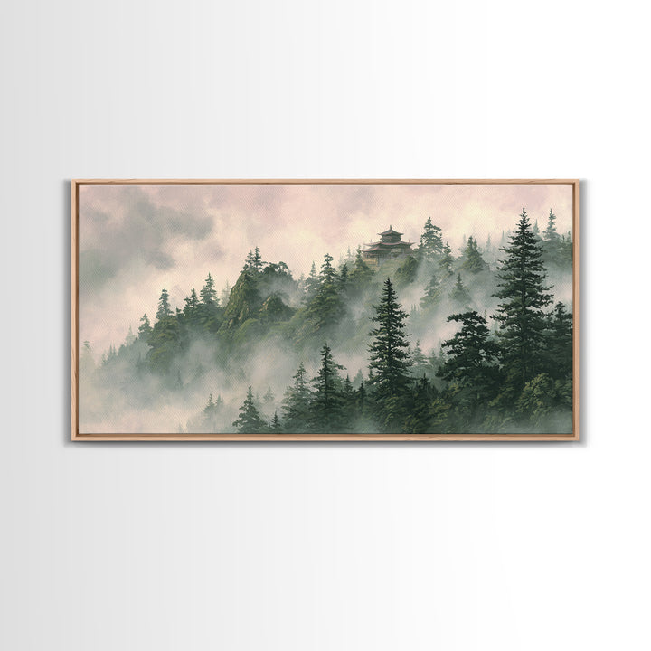 Surreal Female Face In Cosmic Space Canvas Print Large Wall Art Unique Aesthetic Home Decor