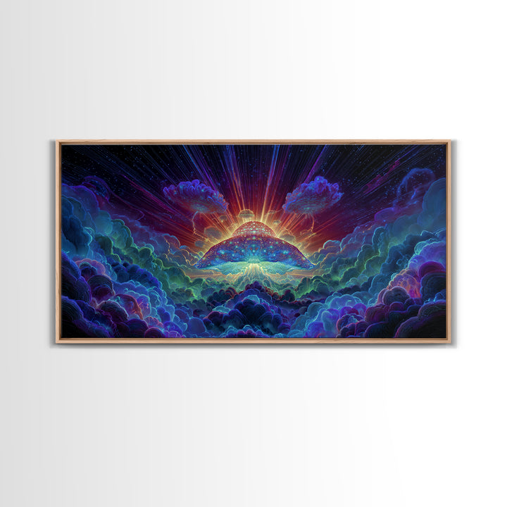 Colorful Psychedelic Abstract Art Painting Canvas Print Wall Art For Home Office Living Room Modern Contemporary Artwork Large Wall Art