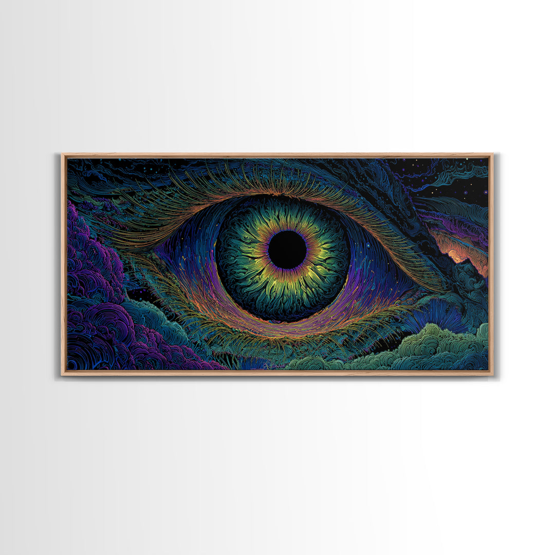 Vibrant Swirling Forest Sunset Painting Canvas Print Wall Art Large Framed Canvas Print Boho Home Decor Modern Wall Art Living Room Decor