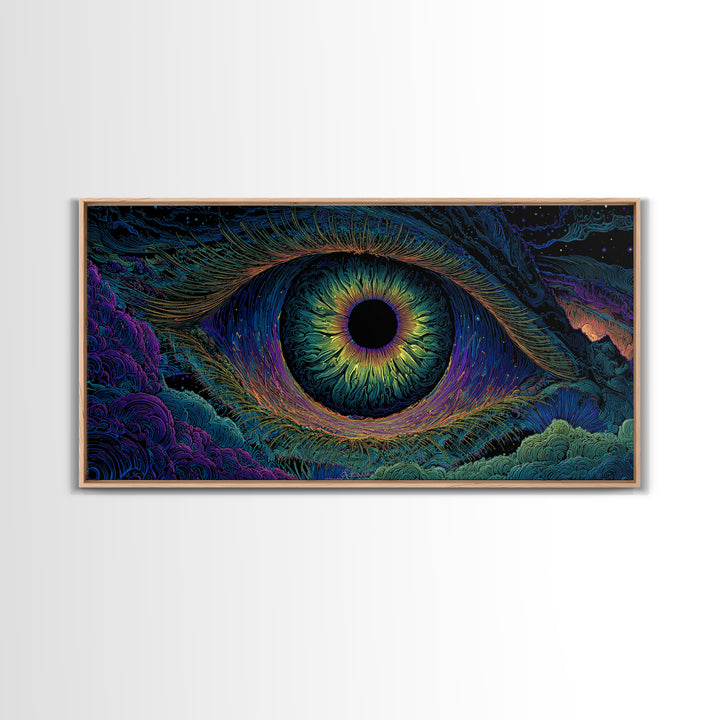 Vibrant Swirling Forest Sunset Painting Canvas Print Wall Art Large Framed Canvas Print Boho Home Decor Modern Wall Art Living Room Decor