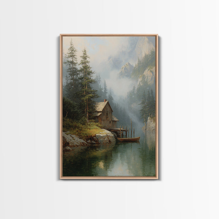 Digital Fantasy Western Horse Rider Canyon Landscape - Canvas Print Large Wall Art Rustic Home Decor For Living Room