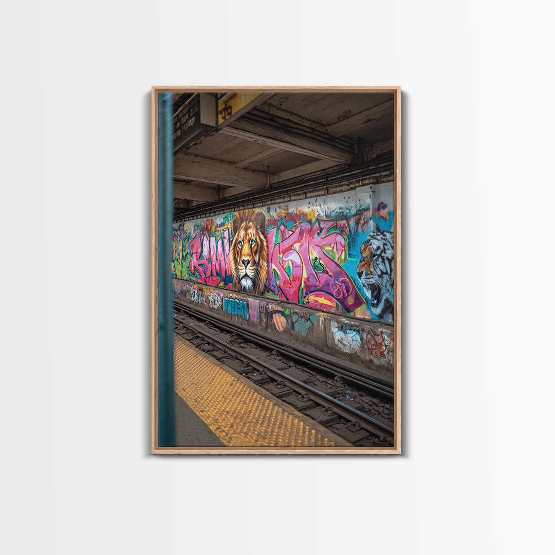 Abandoned Urban Ruins Graffiti Art Canvas Print Unique Wall Art For Industrial Home Decor And Loft Spaces