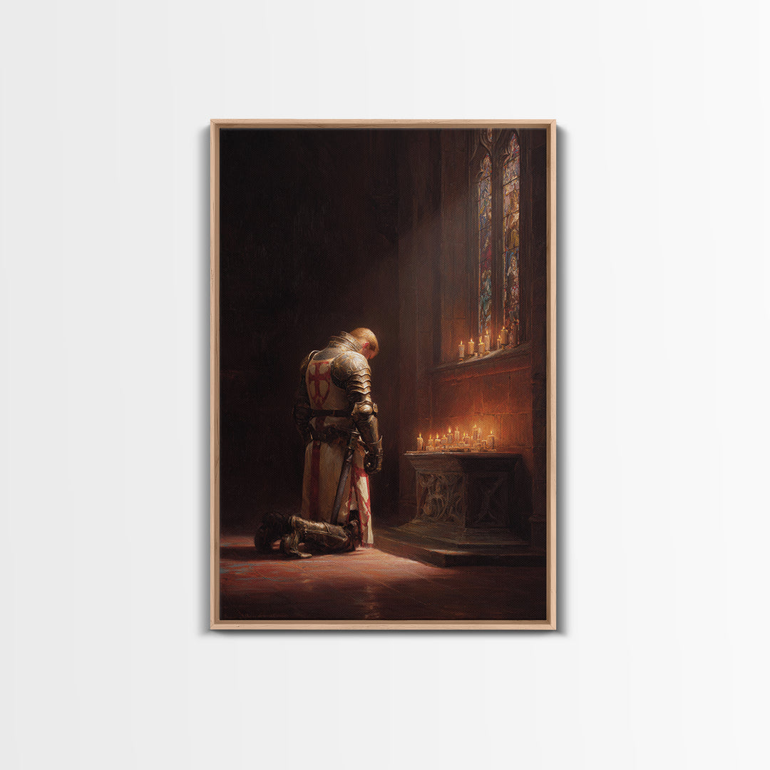 Epic Battle Scene Fantasy Warrior Angels And Knights Battle Framed Canvas Print Modern Wall Art For Office