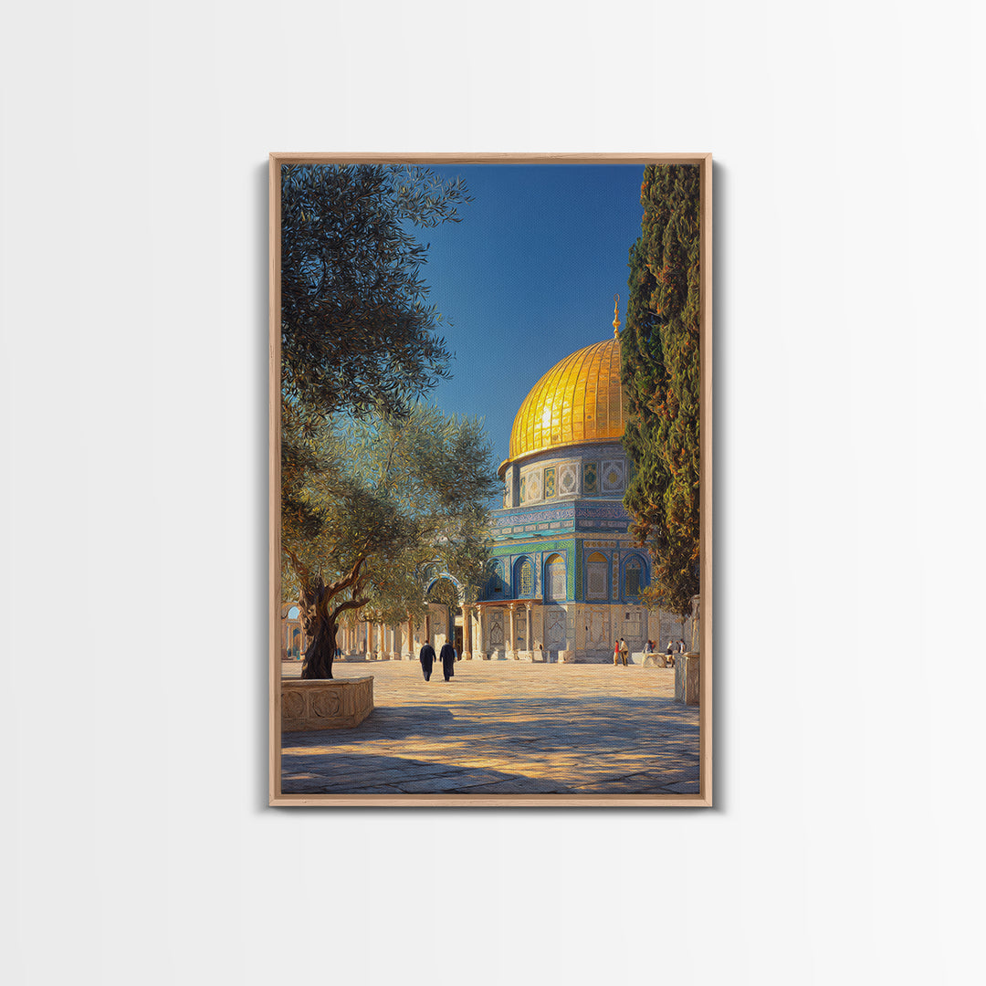 Historic Islamic Manuscript Studio Beautiful Framed Canvas Print Educational And Religious Wall Art