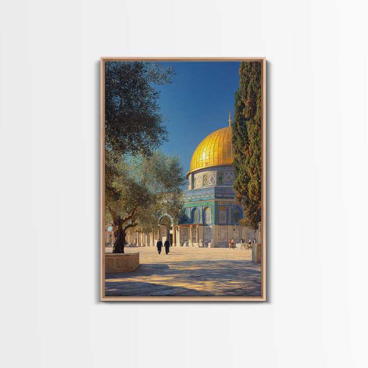 Historic Islamic Manuscript Studio Beautiful Framed Canvas Print Educational And Religious Wall Art