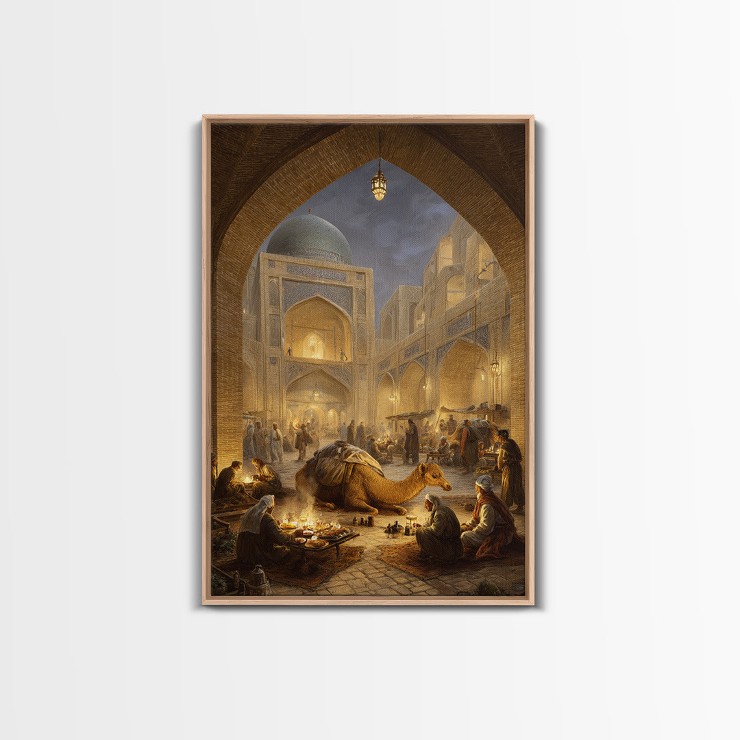 Golden Hour At Historic Jerusalem Ancient Architecture With Shadows Canvas Print Wall Art For Spiritual Home Decor And Travel Lovers
