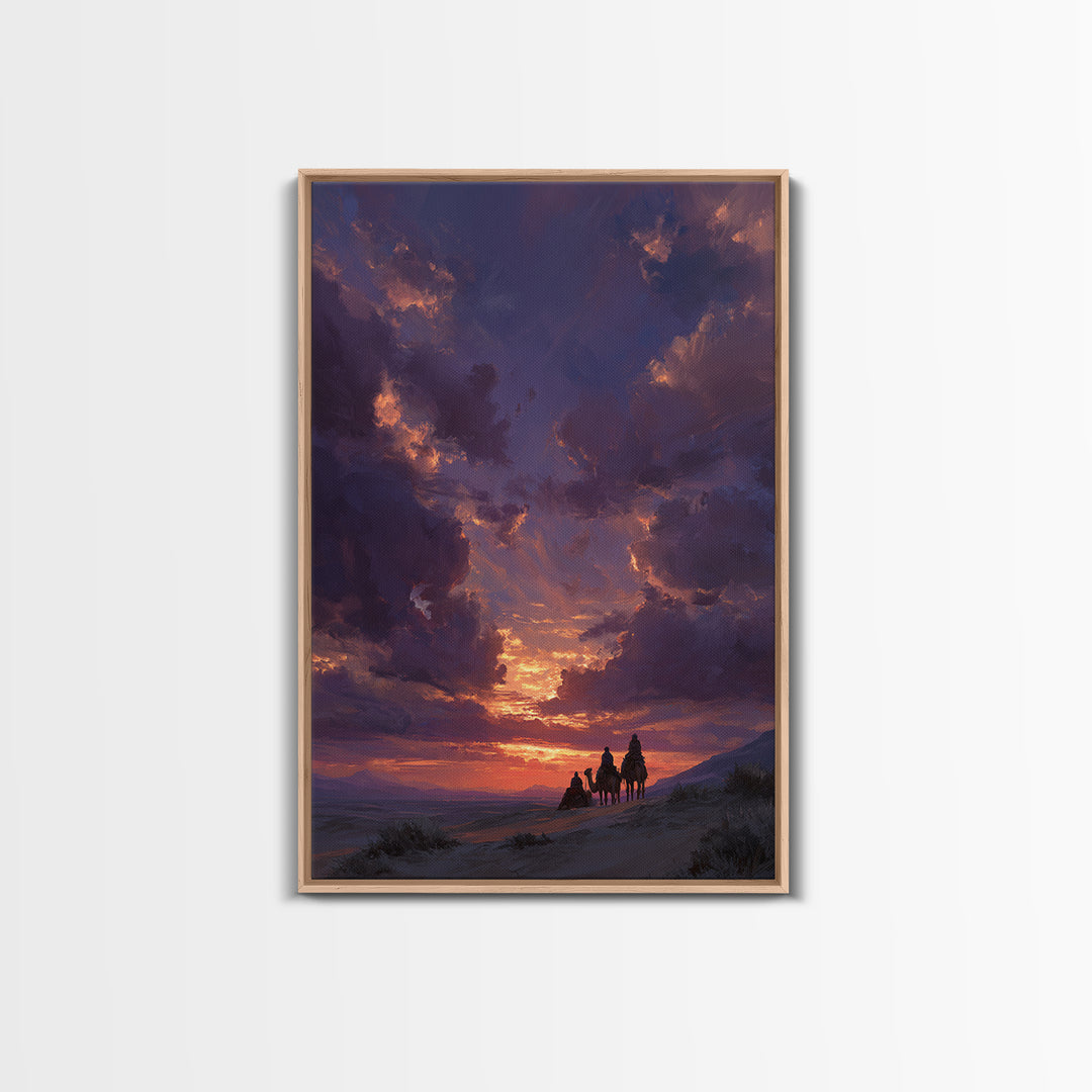 Angel Archangel Michael Sword In Light Surrounded By Clouds Romantic Wall Art Framed Canvas Print For Spiritual Home Decor
