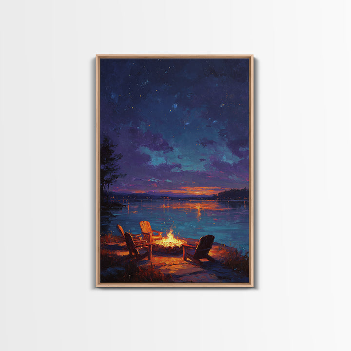 Morning Lake Fishing Scene Photography Wall Art Canvas Print For Rustic Living Room Decor And Nature Lovers Gift
