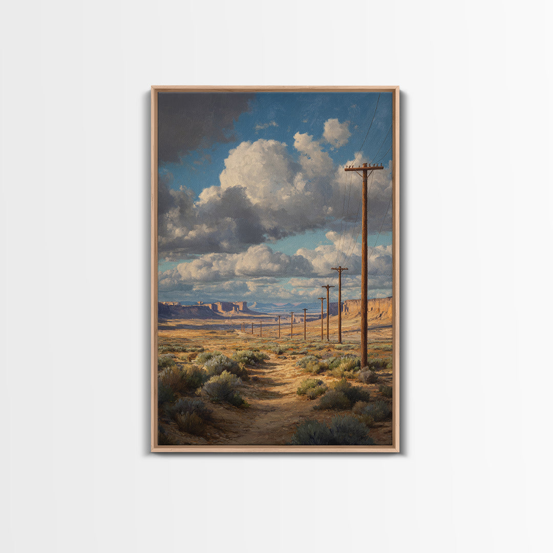 Serene Sunset Landscape Of Monument Valley With Red Rock Buttes And Blue Sky Framed Canvas Print Large Wall Art For Home