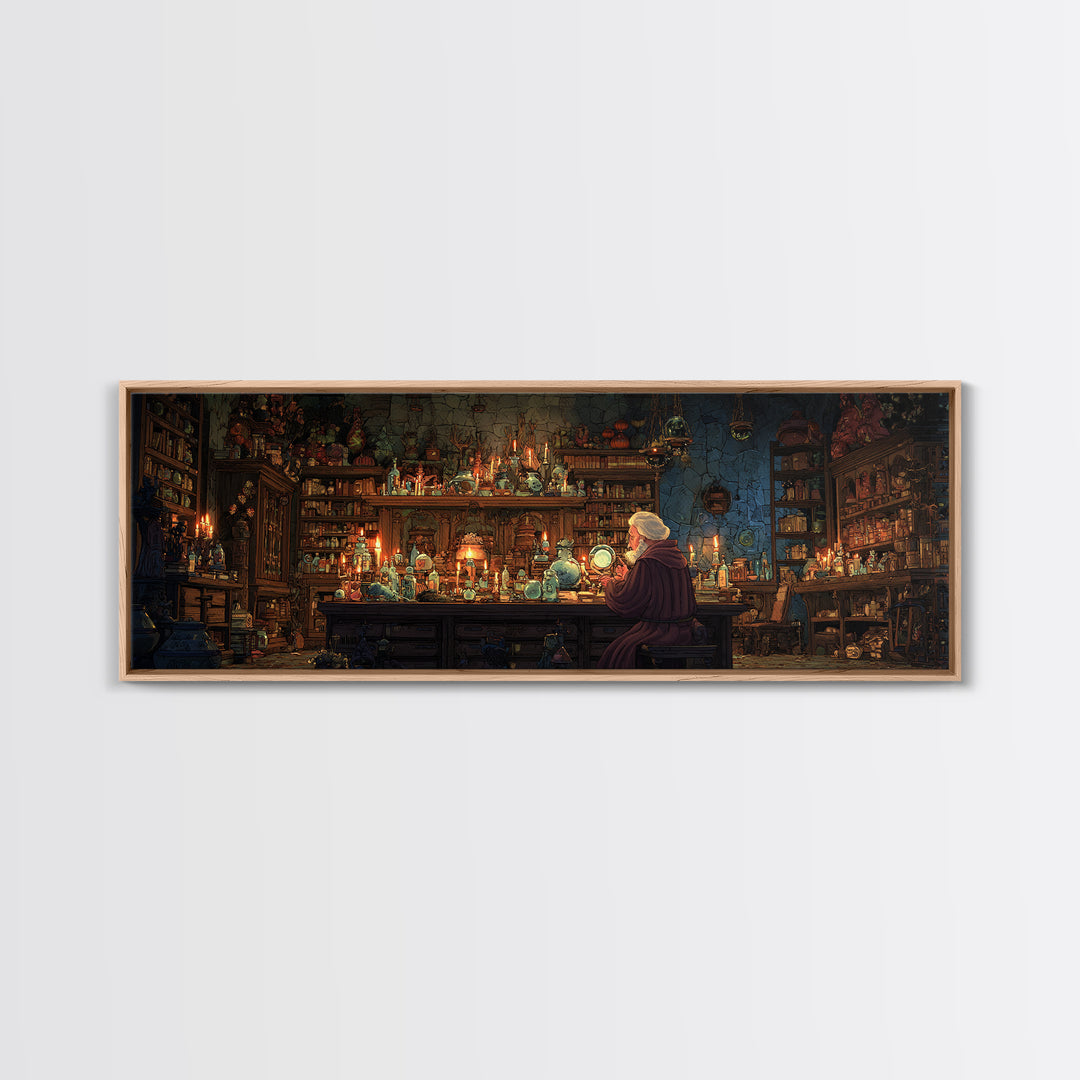 Epic Knight Silhouette Against Mystical Glowing Tree Fantasy Wall Art Canvas Print