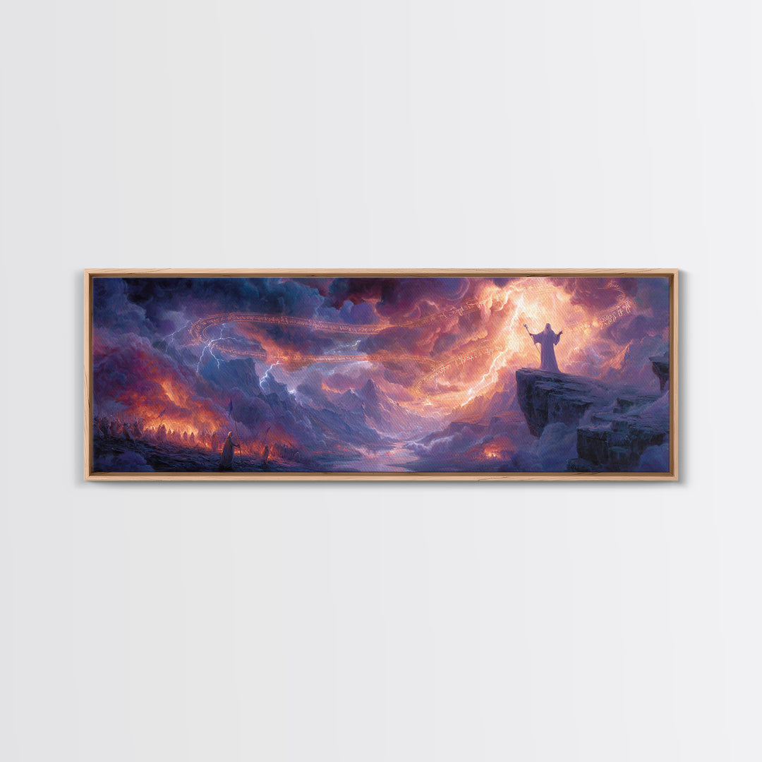 Whimsical Butterflies Floating In Enchanted Forest With Purple Blossoms Wall Art