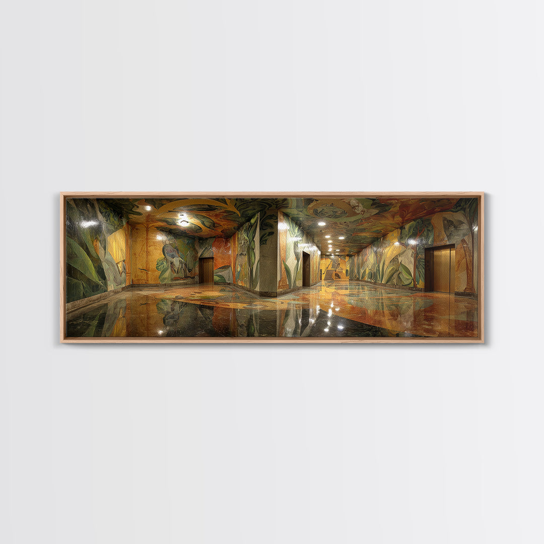 Dramatic Wolf Graffiti Street Art Tunnel Mural Wall Art Canvas Print Bold Urban Decor For Home And Office
