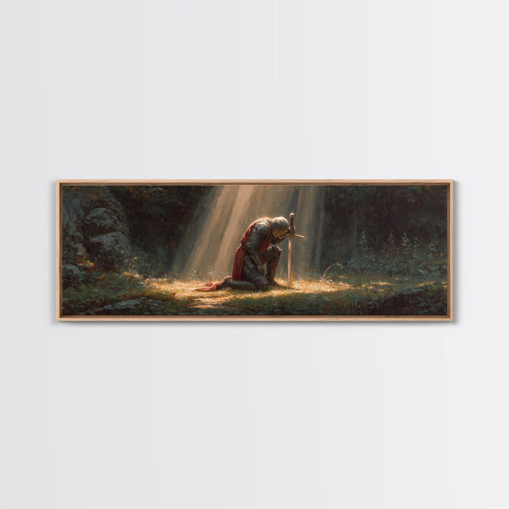 Tranquil River Landscape With Lush Forest Original Oil Painting Wall Art Framed Canvas Print Cozy Nature Decor