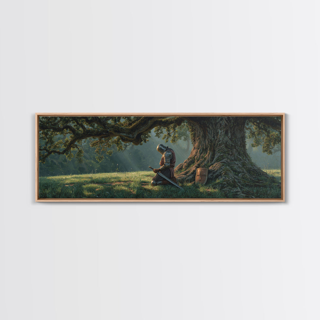 Sunlit Kayakers On Sparkling River Surrounded By Mountain Landscape Wall Art Canvas Print For Nature Lovers