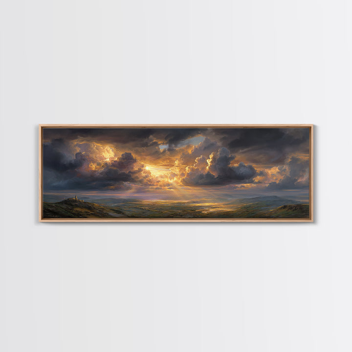 Peaceful Dawn Over Tranquil Forest Lake Canvas Print Misty Morning Nature Wall Art For Living Room Decor