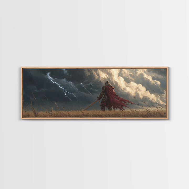 Mysterious Enchanted Magical Forest Landscape With Glowing Door Fairy Tale Wall Art Framed Canvas Print Decor