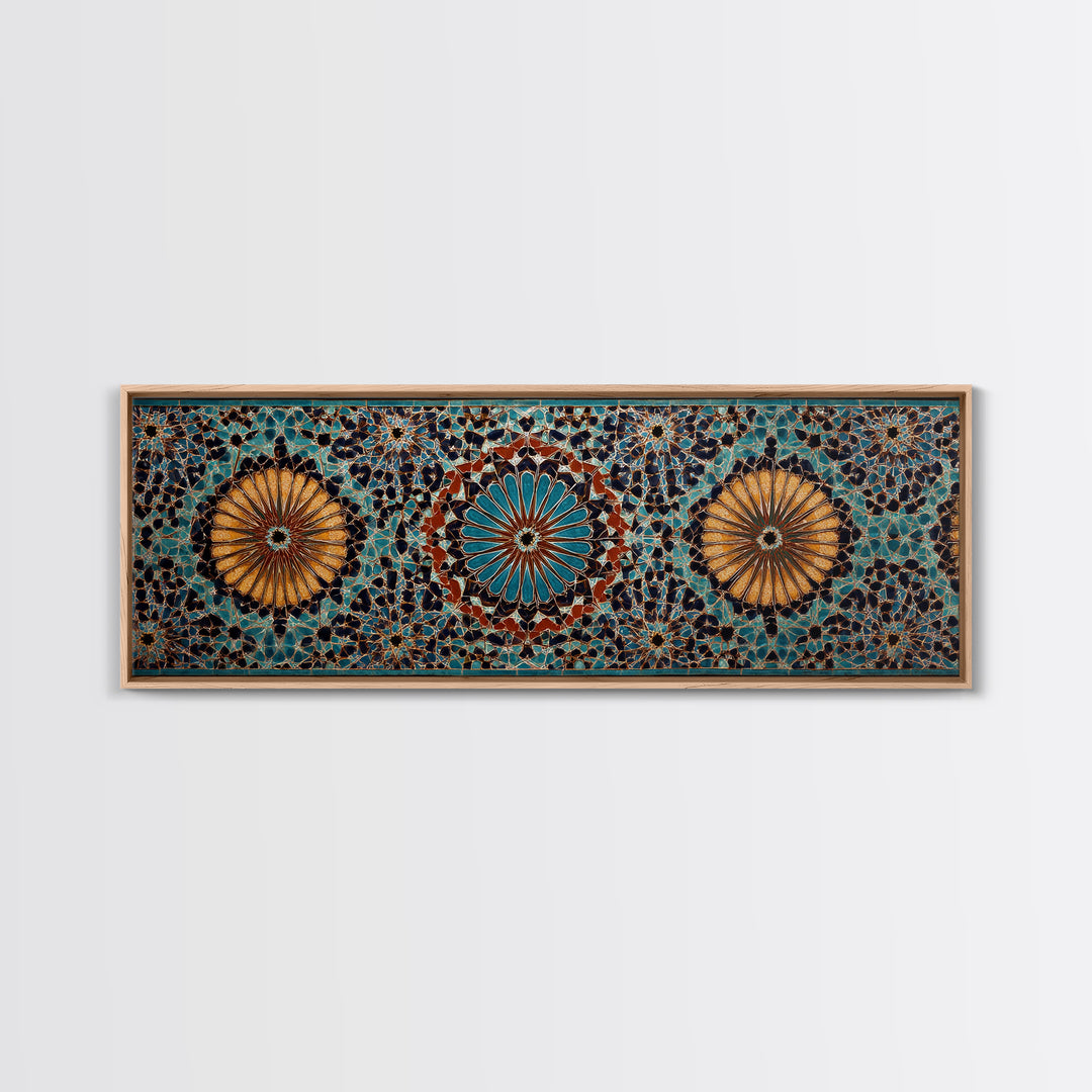 Beautiful Tile Mosaic Traditional Moroccan Pattern Art Canvas Print Wall Art For Elegant Home Decor And Cultural Style