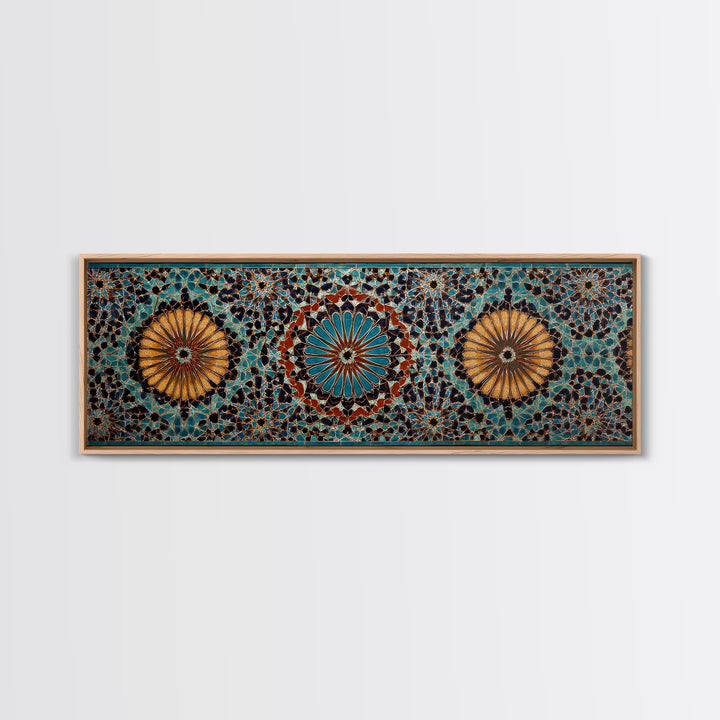 Beautiful Tile Mosaic Traditional Moroccan Pattern Art Canvas Print Wall Art For Elegant Home Decor And Cultural Style