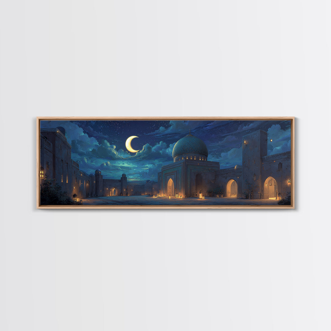 Intense Historical Astronomy Scholar Under Starry Sky Painting Wall Art Canvas Print For Spiritual And Educational Decor