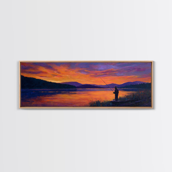 Majestic Islamic Holy Site Sunset Panorama Painting Framed Canvas Print For Spiritual Wall Decor