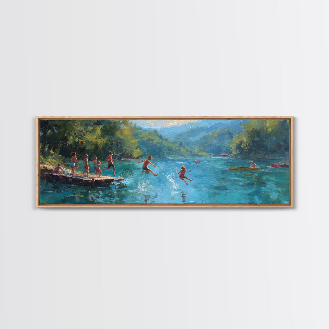 Starry Night Desert Landscape With Palm Trees And Campfire Beautiful Celestial Wall Art Canvas Print