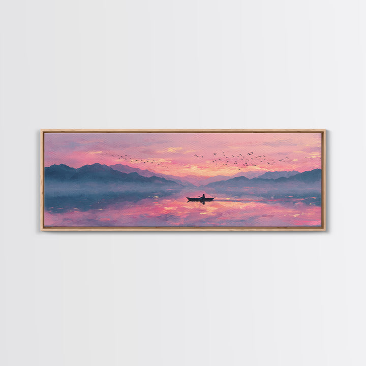 Vibrant Fantasy Dragon In Glowing Stormy Night Sky Dramatic Surreal Wall Art Framed Canvas Print For Unique Home Decor And Gift