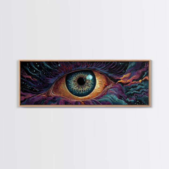 Surreal All Seeing Cosmic Eye Wall Art, Mystical Psychedelic Canvas Decor, Spiritual Wall Art Print, Modern Home Decor, Gift For Her