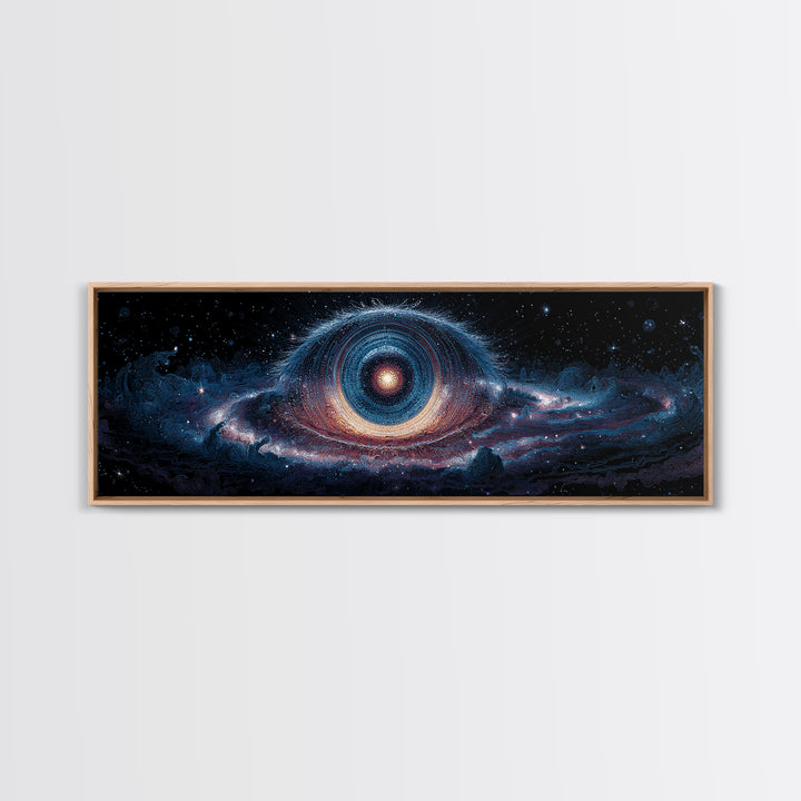 Cosmic Eye Black Hole Galaxy Wall Art, Celestial Canvas Print, Astronomy Decor, Space Wall Decor, Sci Fi Art Print, Home Decor