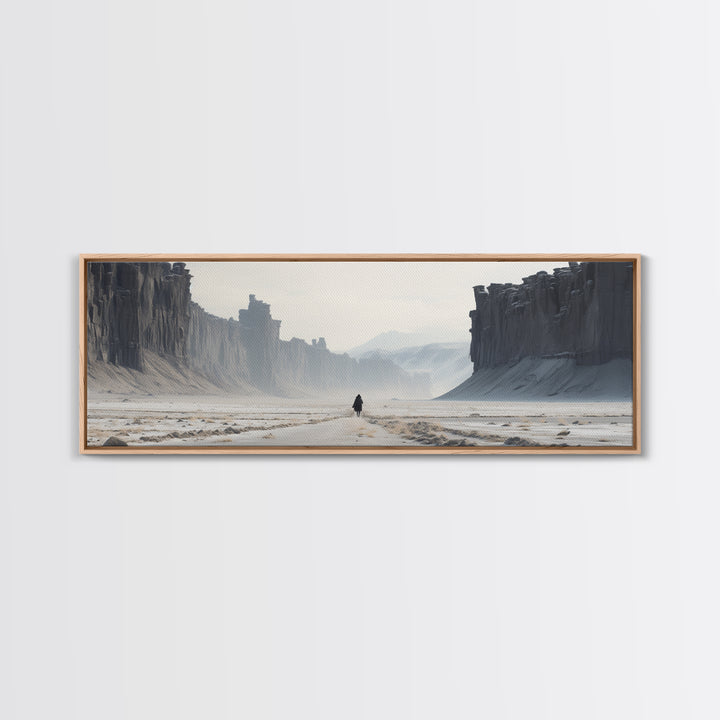 The Wanderer - Framed Canvas Print - Scifi Wall Art - Game Room Decor - Gamer Gift - Mancave Wall Art