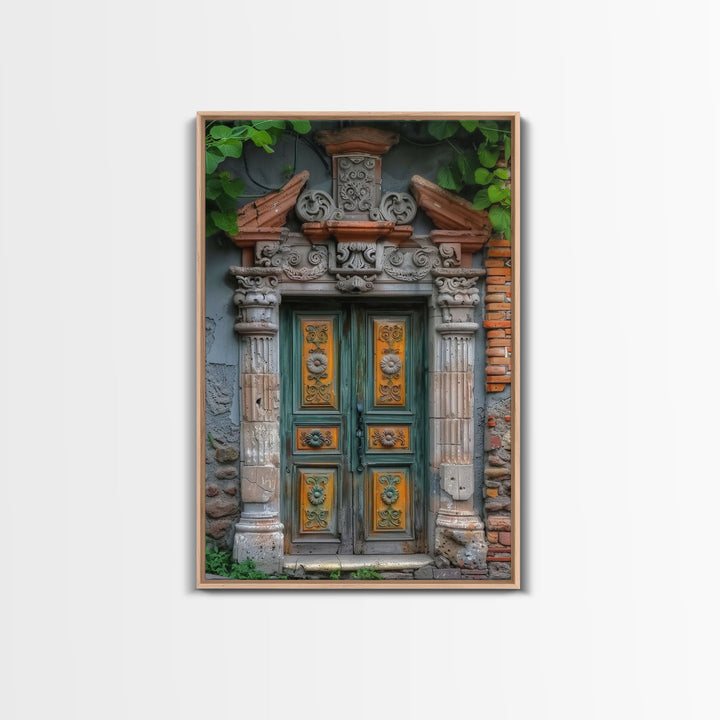 Change223 Colorful Indian Architecture Canvas Print, Traditional Art if India, Photography Print, Indian Wall Art, Living Room Decor